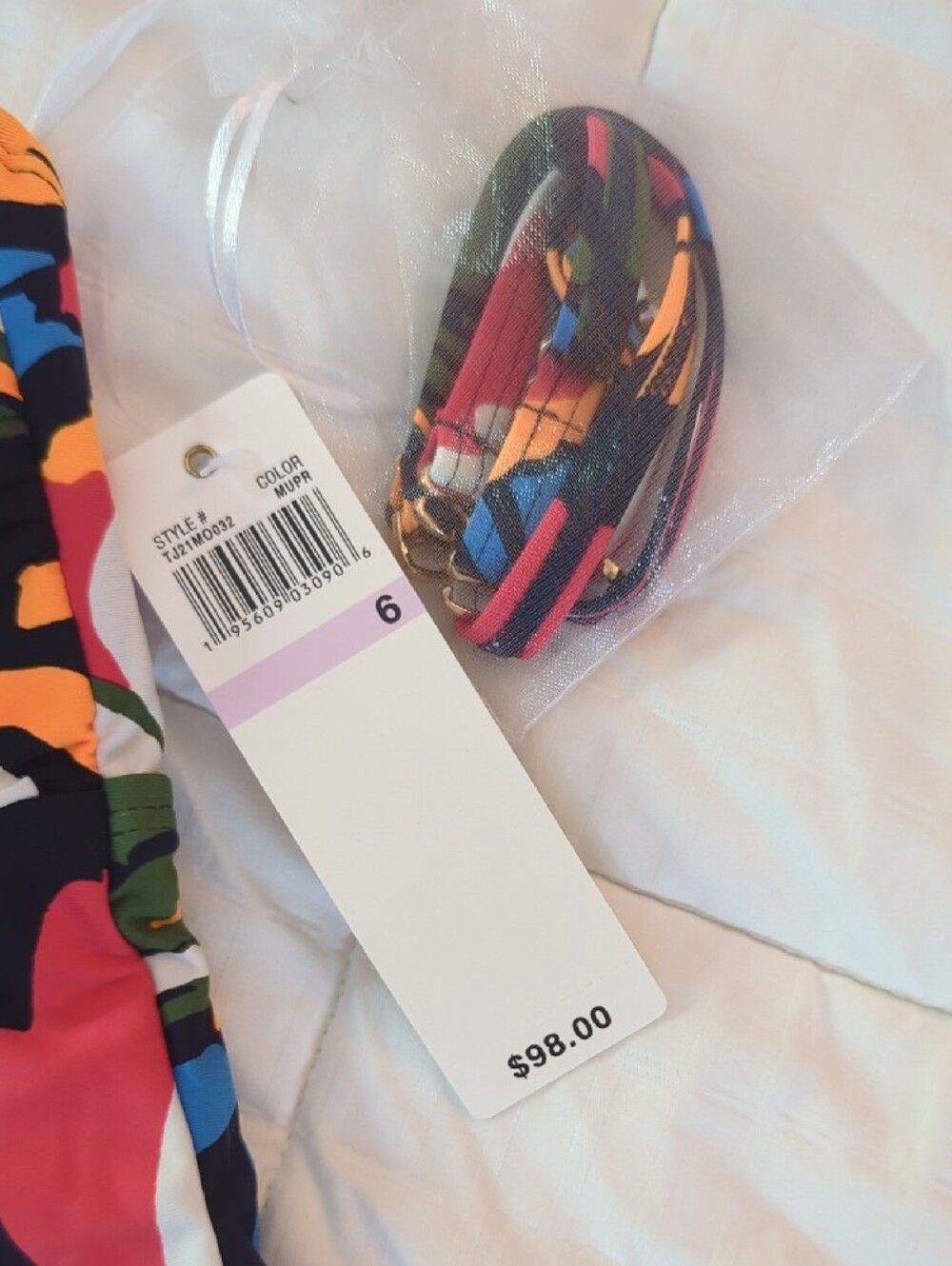 NWT- Anne Cole Black Multicolor Floral One-Piece Swimsuit - Picture 3 of 6